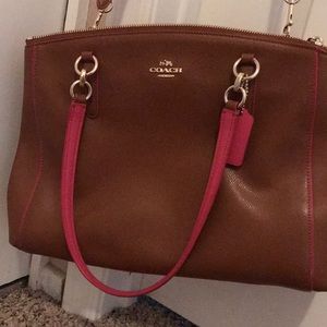 Coach carryall saddle/dahlia, large Christie bag